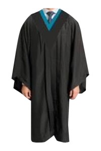 大量訂做基督教基礎文憑畢業袍    CTTC Graduation Gowns  土耳其藍披肩 黑色畢業袍   DA592